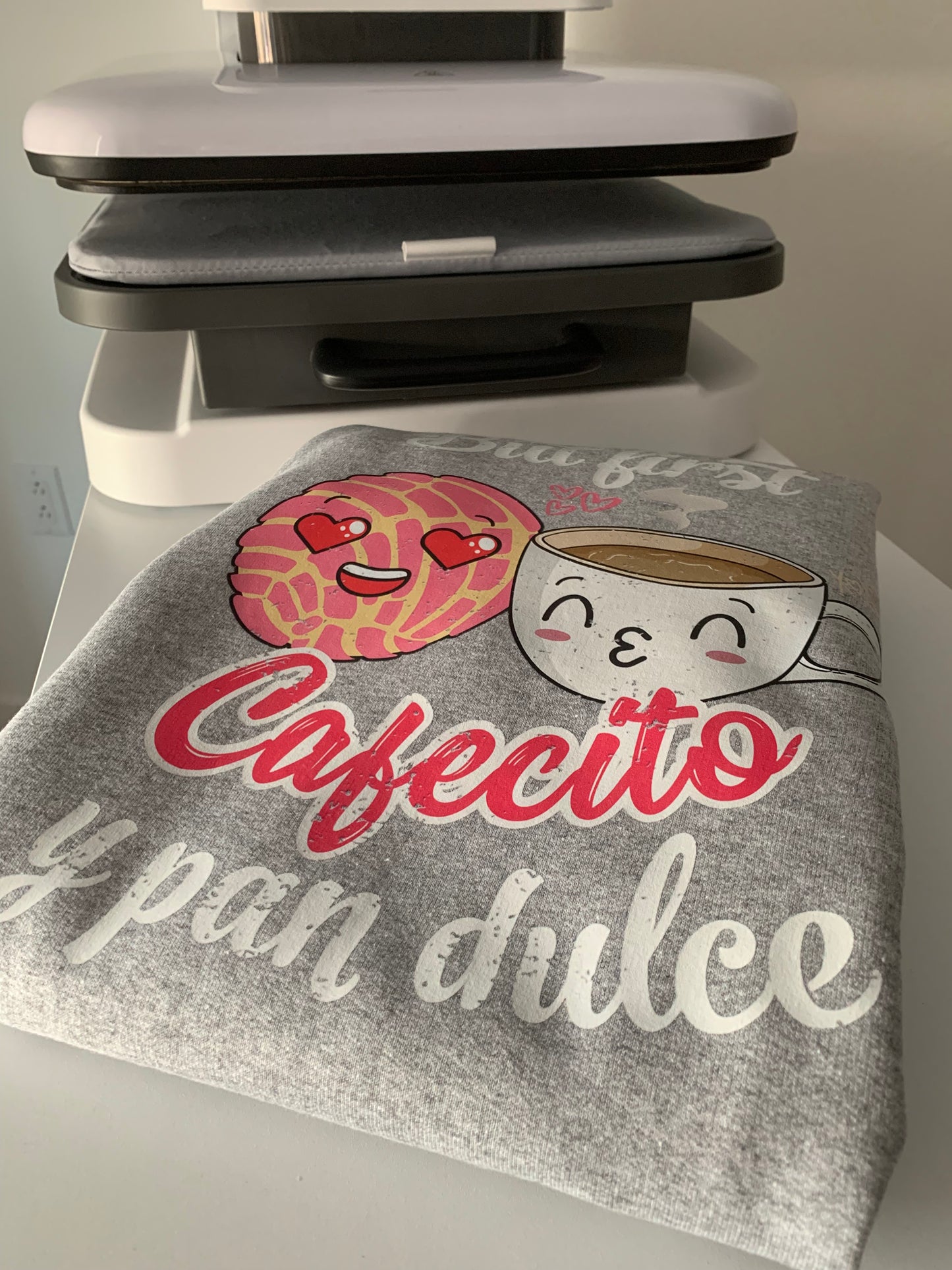 But First Cafecito y Pan Dulce Crewneck Sweater Style 1