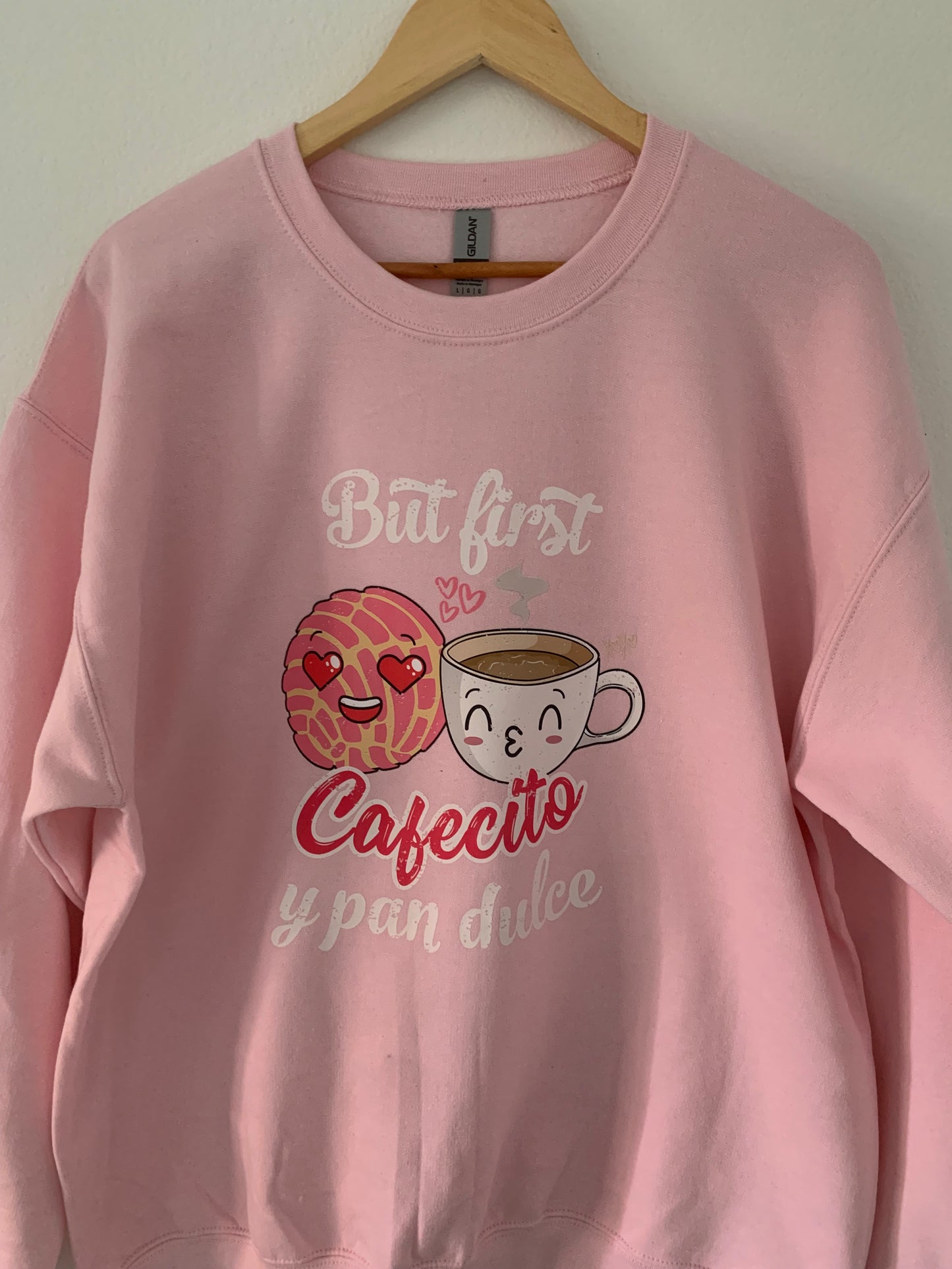 But First Cafecito y Pan Dulce Crewneck Sweater Style 1