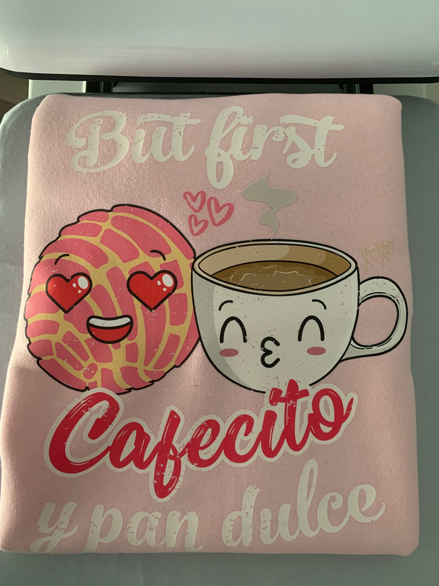 But First Cafecito y Pan Dulce Crewneck Sweater Style 1