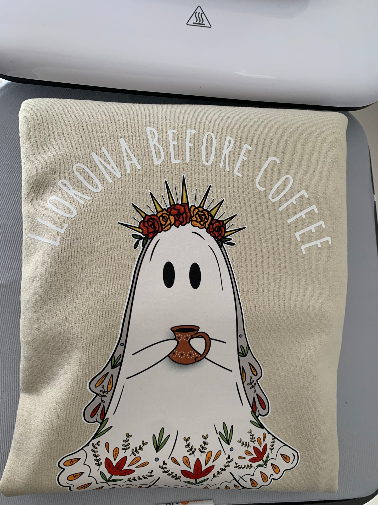 Llorona Before Coffee Crewneck Sweater