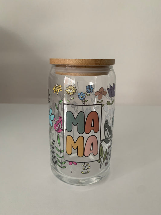 MaMa 16oz Glass Cup