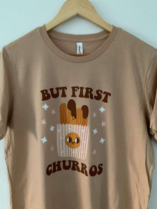 But First Churros Relaxed Short Sleeve Jersey Tee