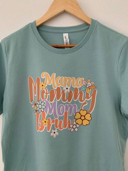 Mama Mommy Mom Bruh Relaxed Short Sleeve Jersey Tee