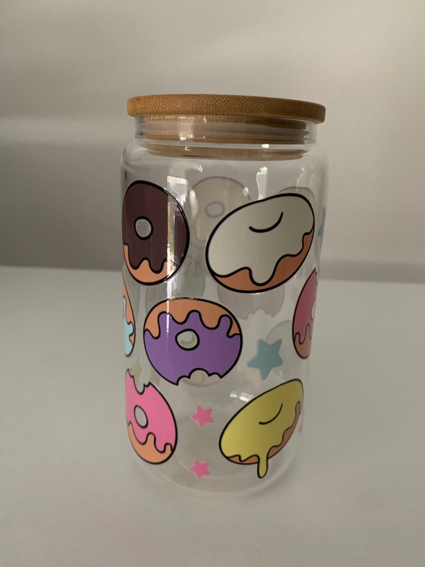 Yummy Donuts 16 oz Glass Cup