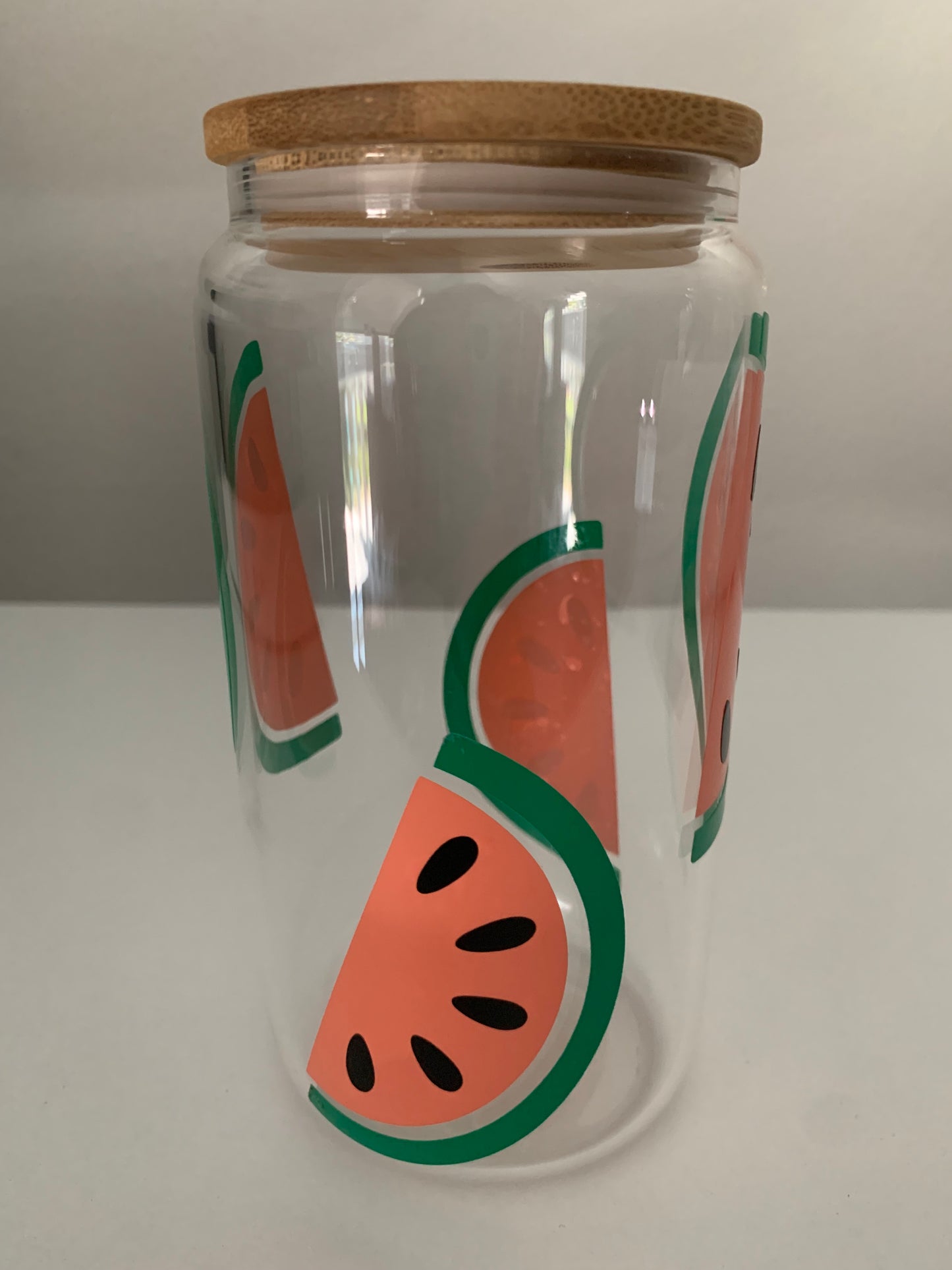 Watermelon 16 oz Glass Jar