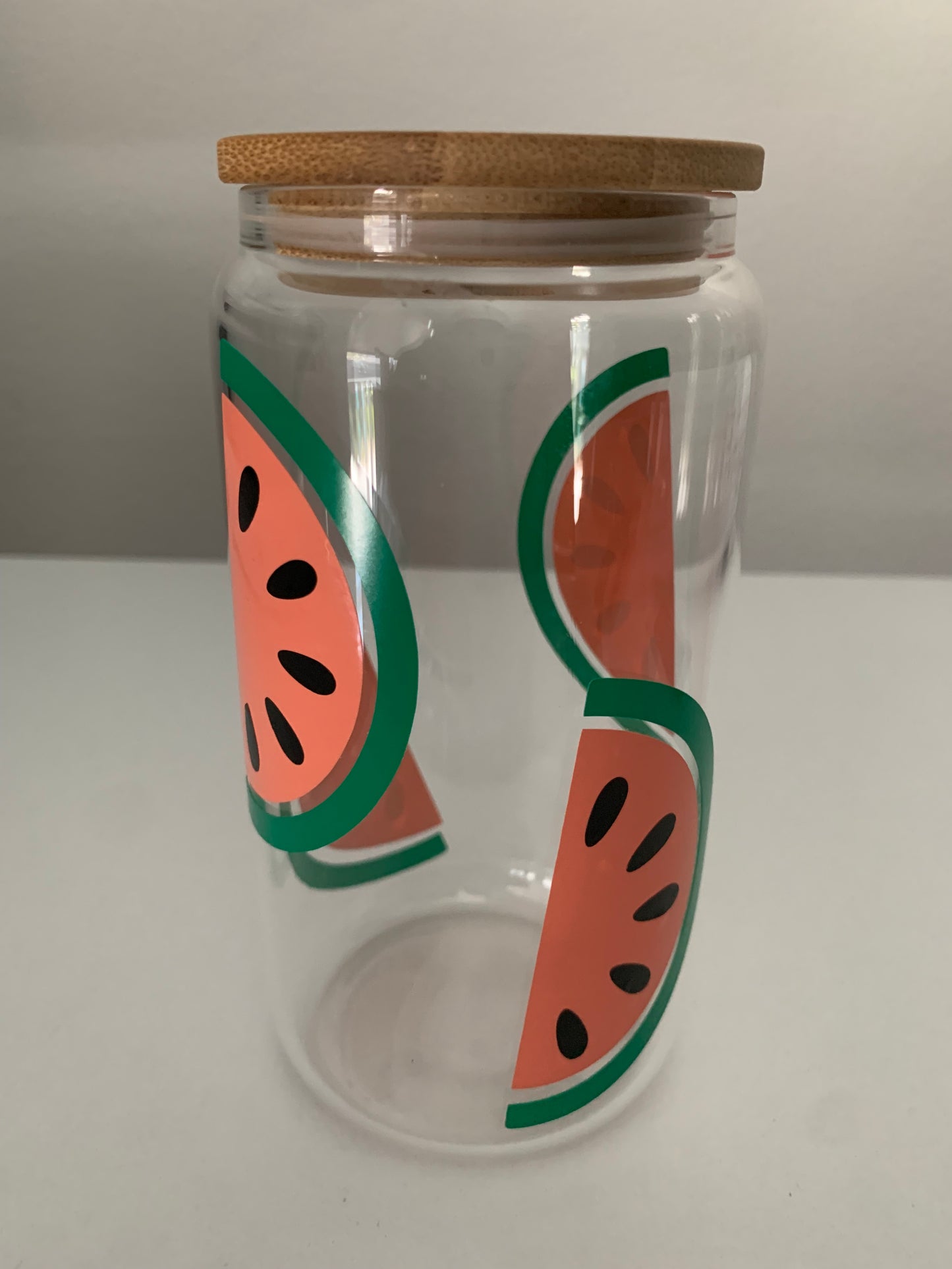 Watermelon 16 oz Glass Jar